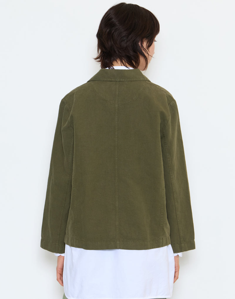 Sap Green Cotton & Linen Jacket