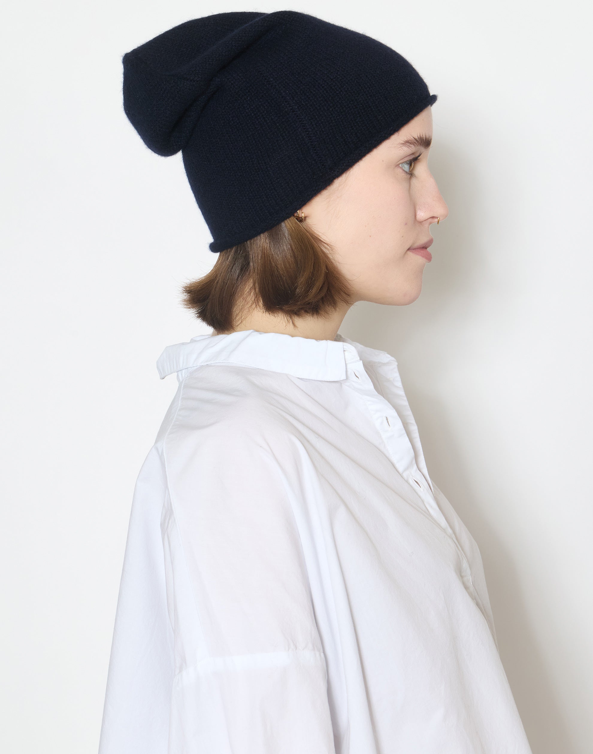 Navy Cashmere Beanie