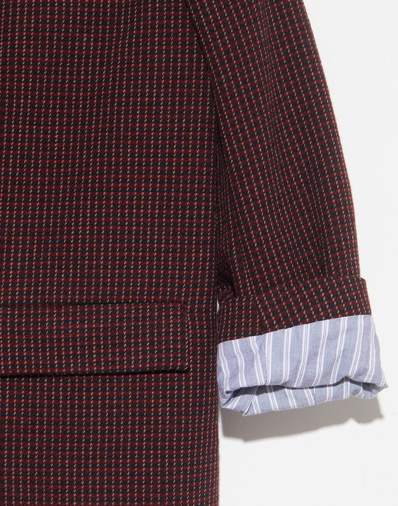 Red Check Wool Steph Jacket