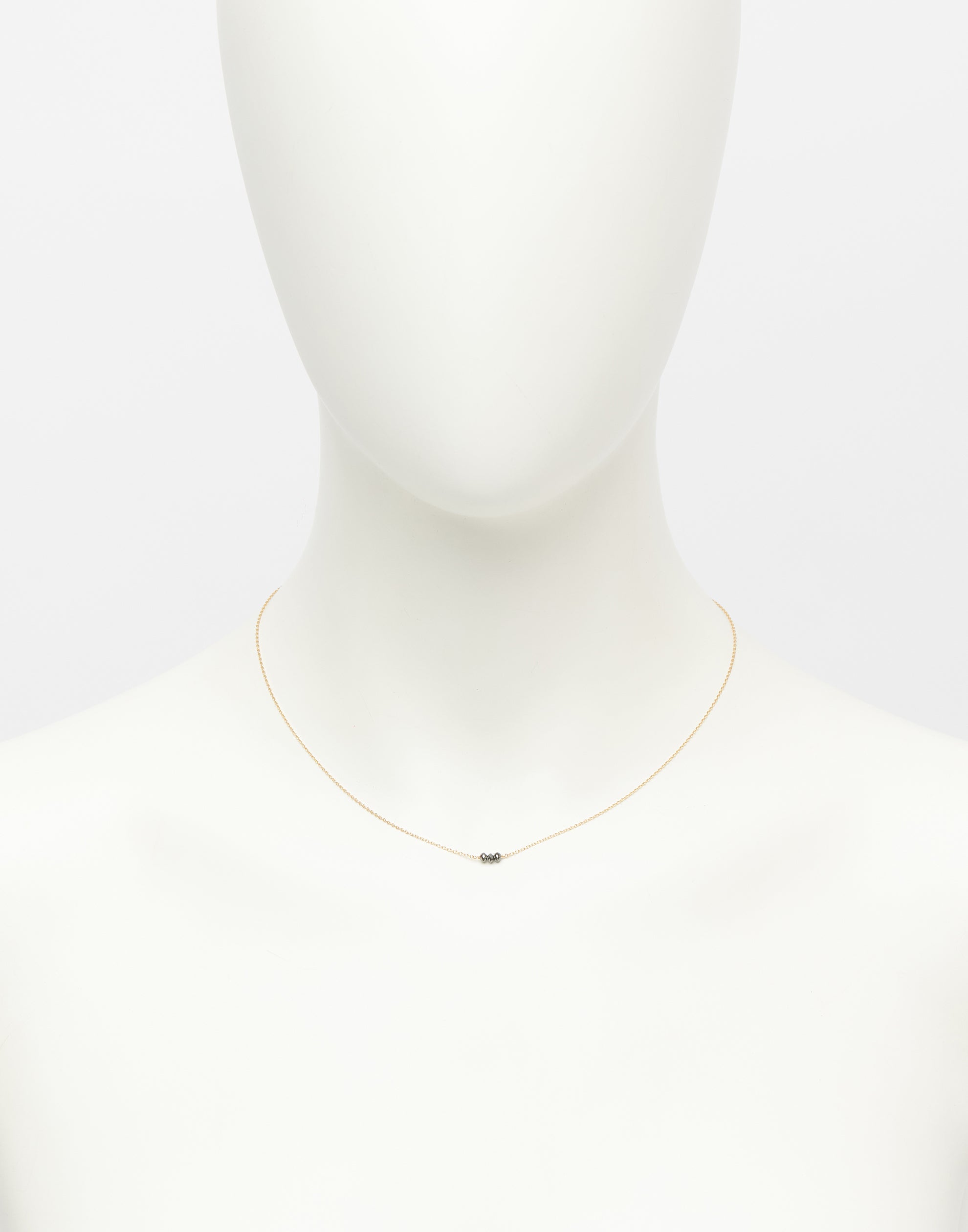 Black Diamonds & Gold Necklace