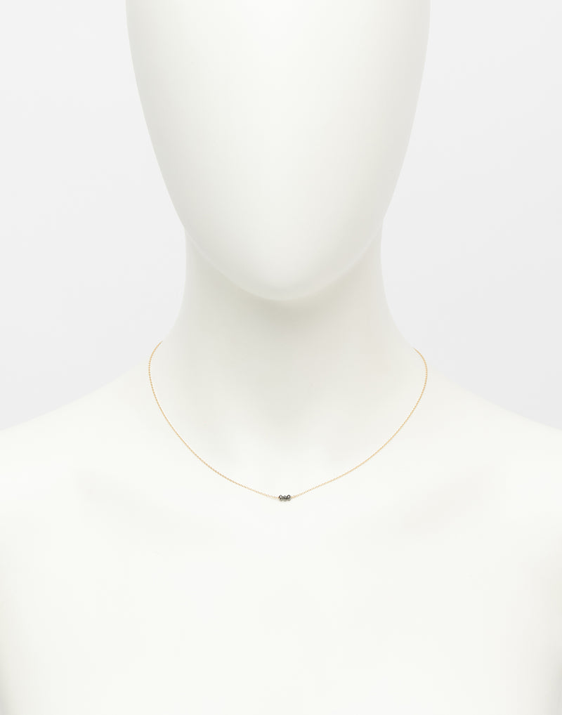 Black Diamonds & Gold Necklace