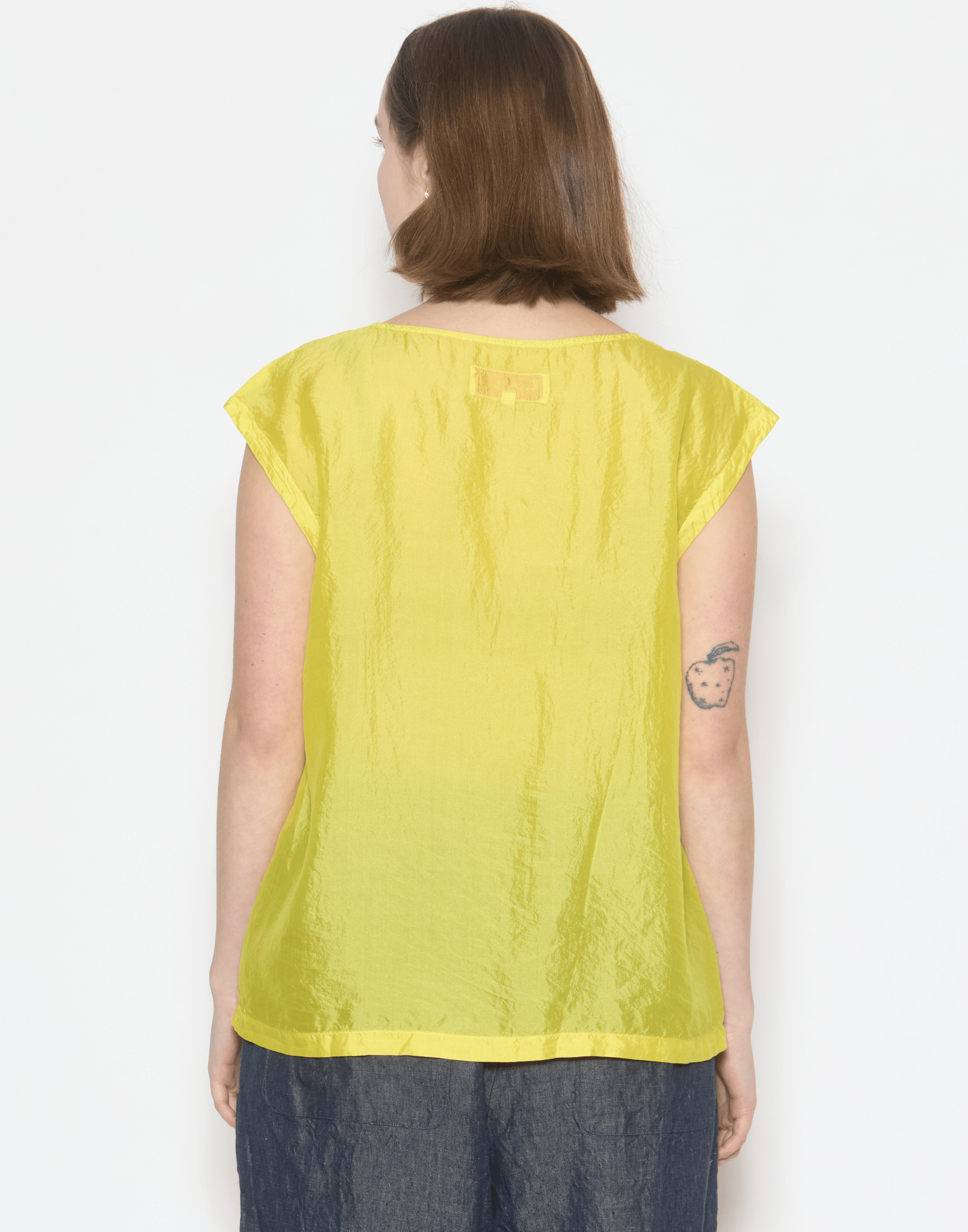 Flash Yellow Silk Shylk Deb Tank Top