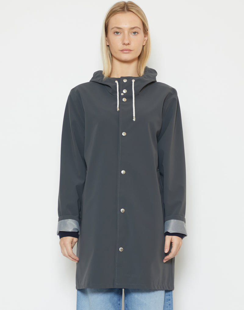 Matte Charcoal Stockholm Lightweight Raincoat