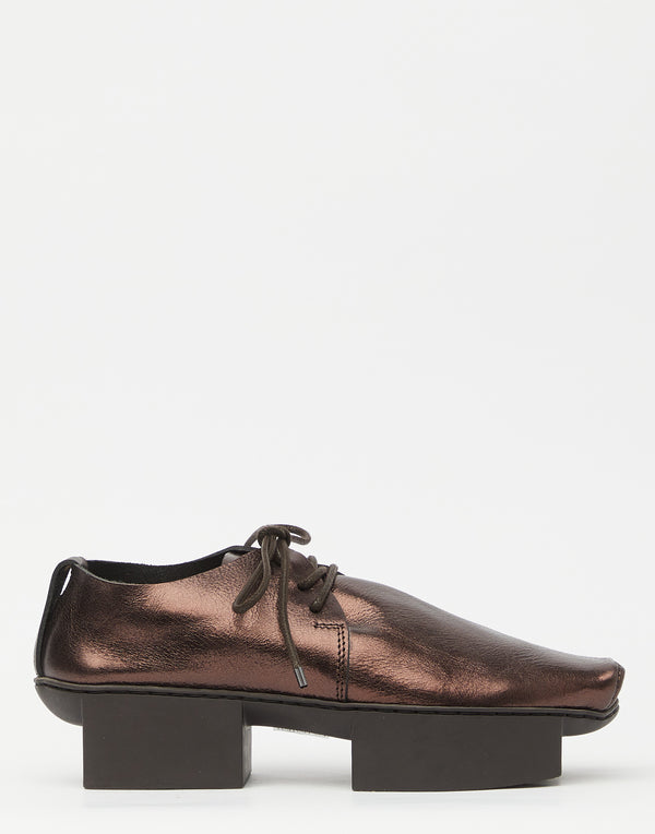Copper Leather Lace Up Monitor Shoes