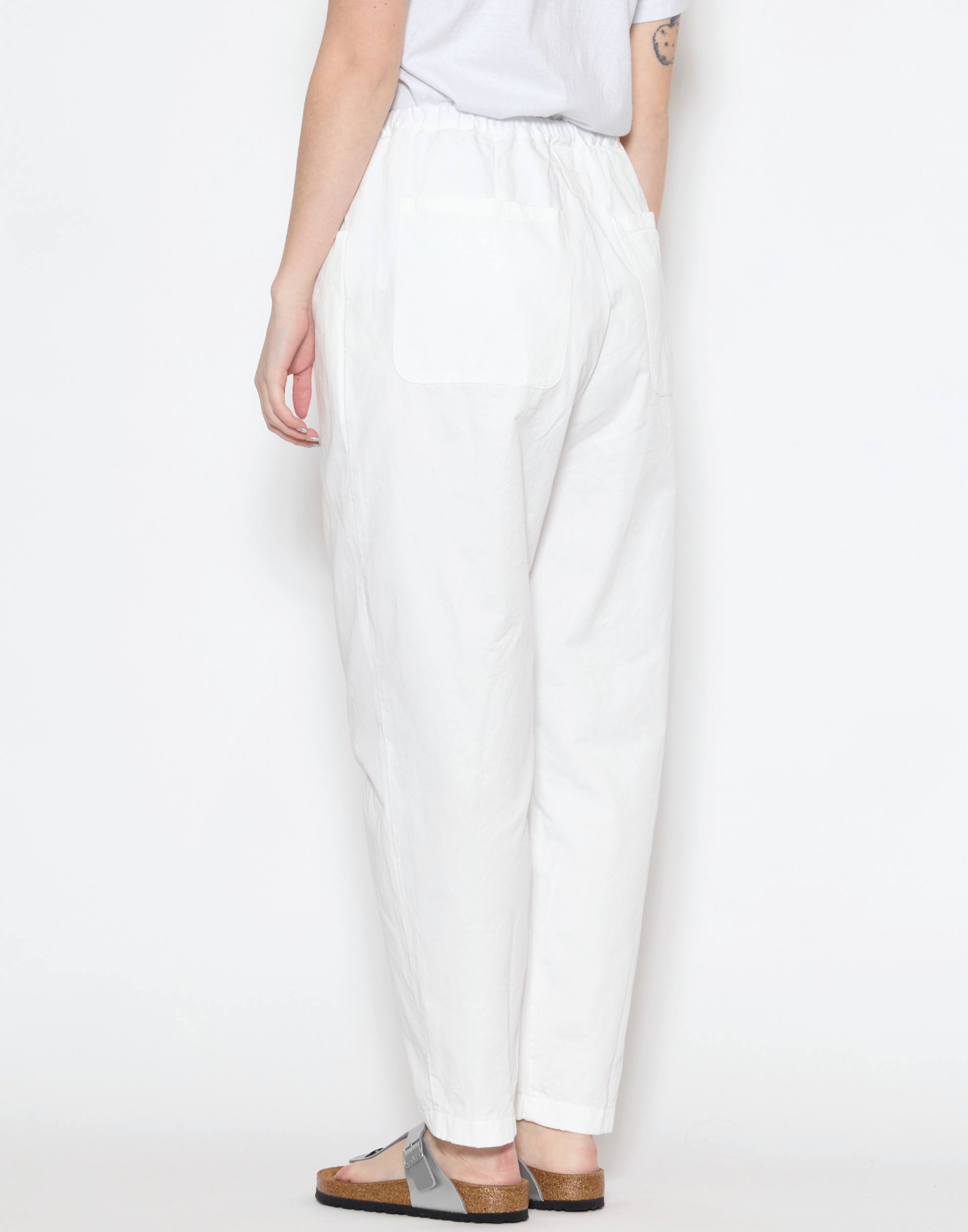 Optic White Cotton Ya Chino Pants