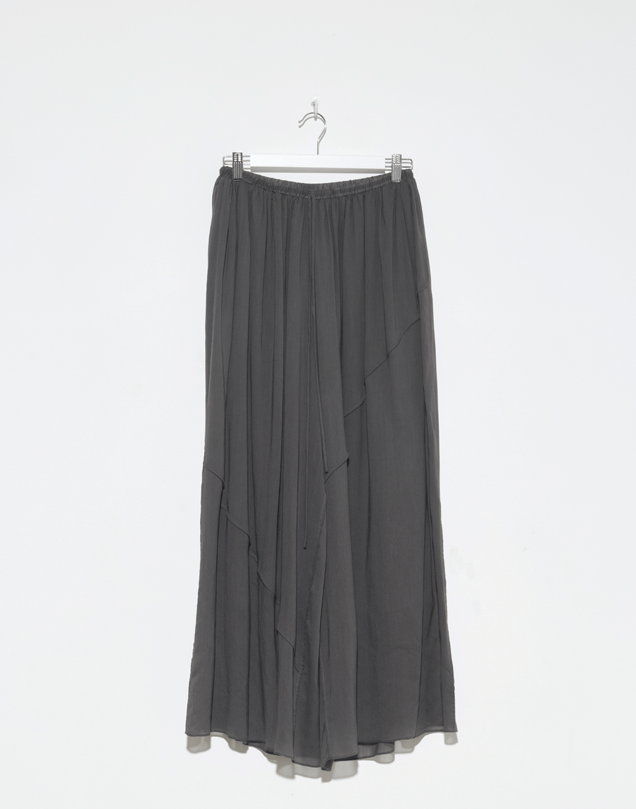 Gunmetal Pojagi Wide Leg Trousers