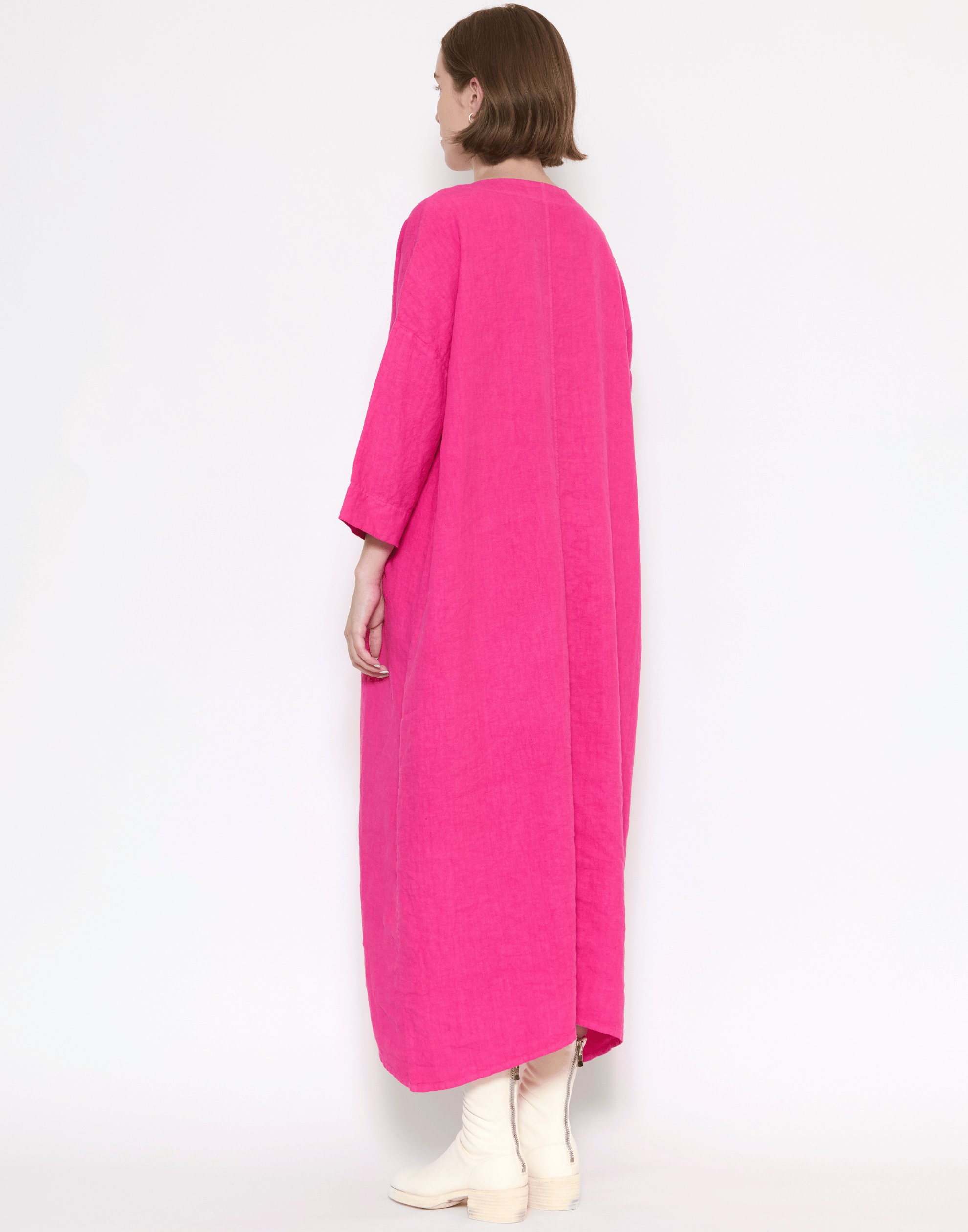 Fuchsia Linen Dora Dress