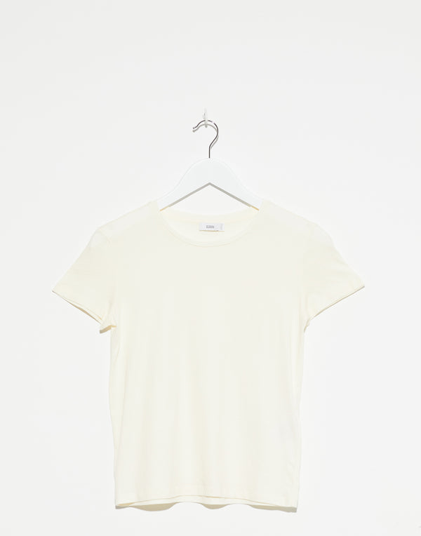 Ivory Basic Cotton T-Shirt