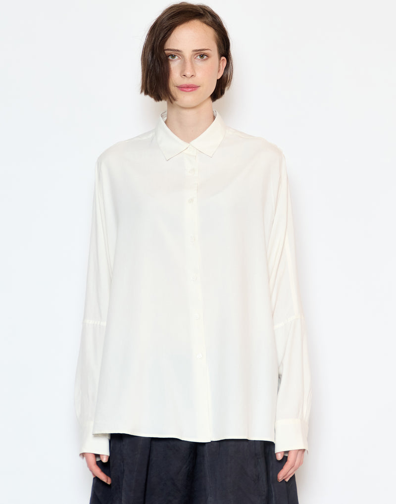 Off White Silk Waga Soleil Shirt