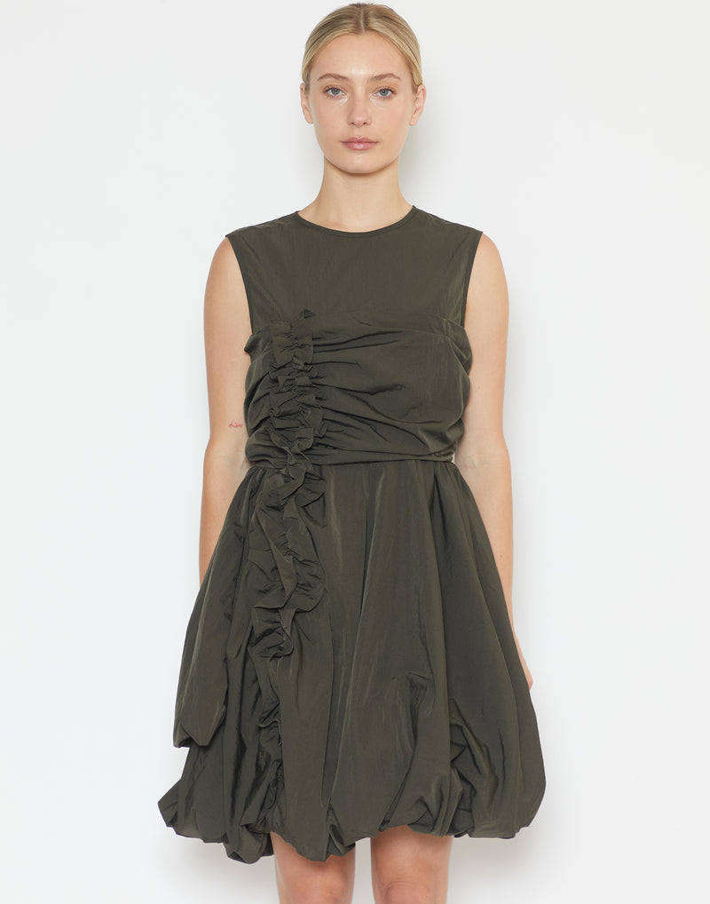Grey Olive Recycled Taffeta Olivia Dress