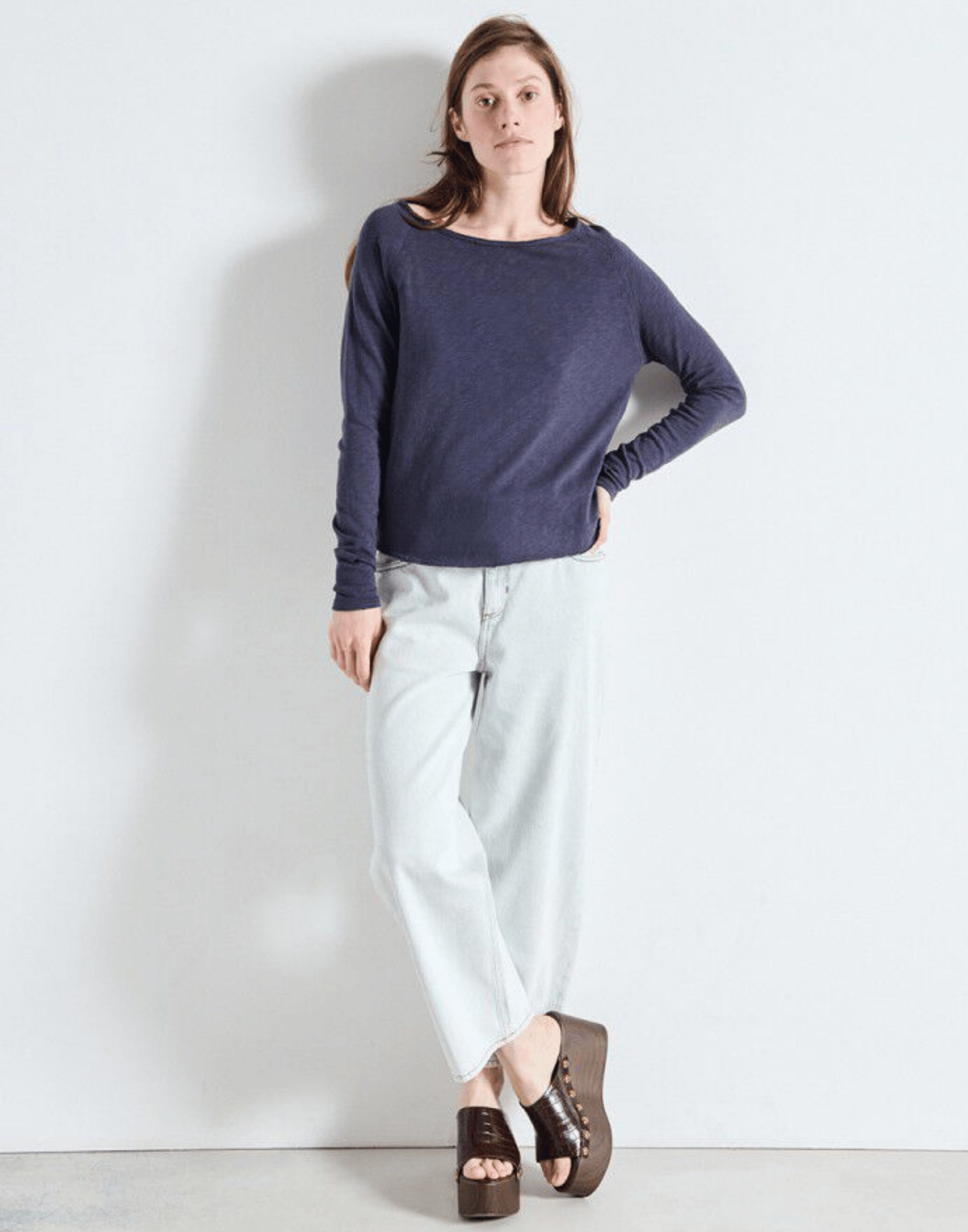 Vintage Navy Cotton Sonoma Long Sleeve T-Shirt
