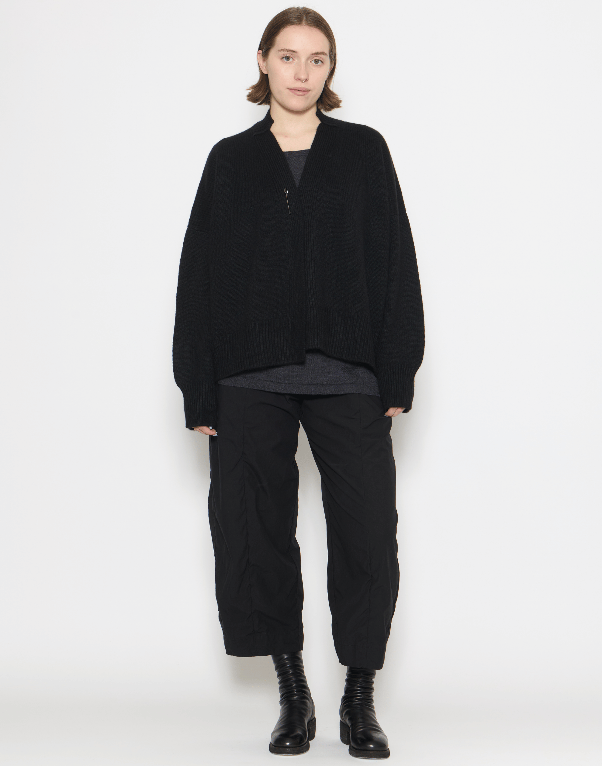 Black Cashmere Aire Chunky Cardigan