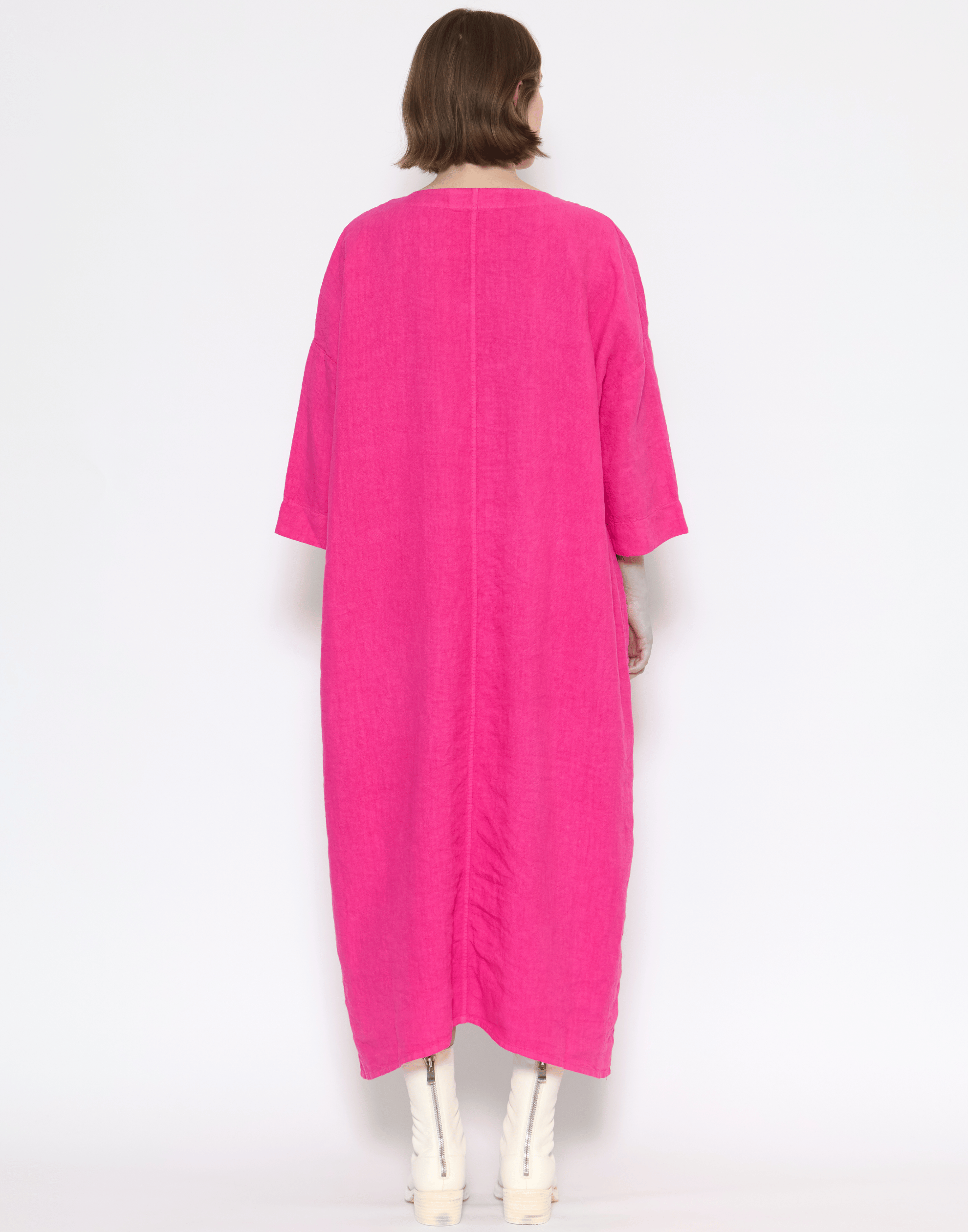 Fuchsia Linen Dora Dress