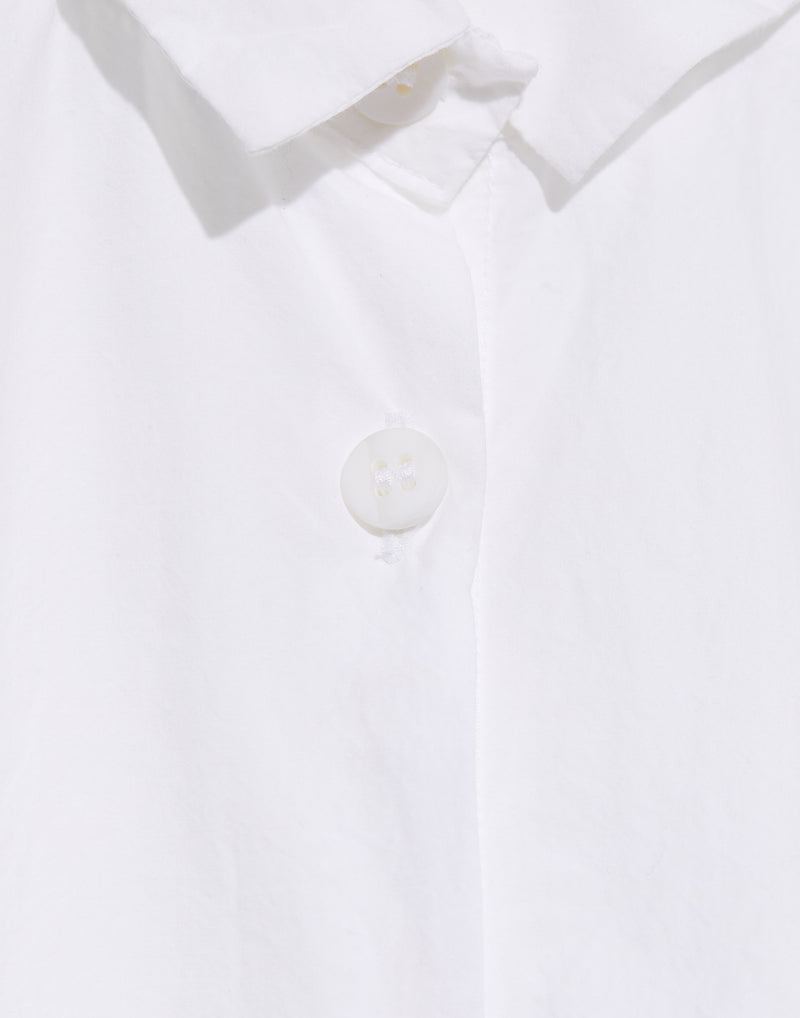 White Cotton Loose Tyrol Shirt