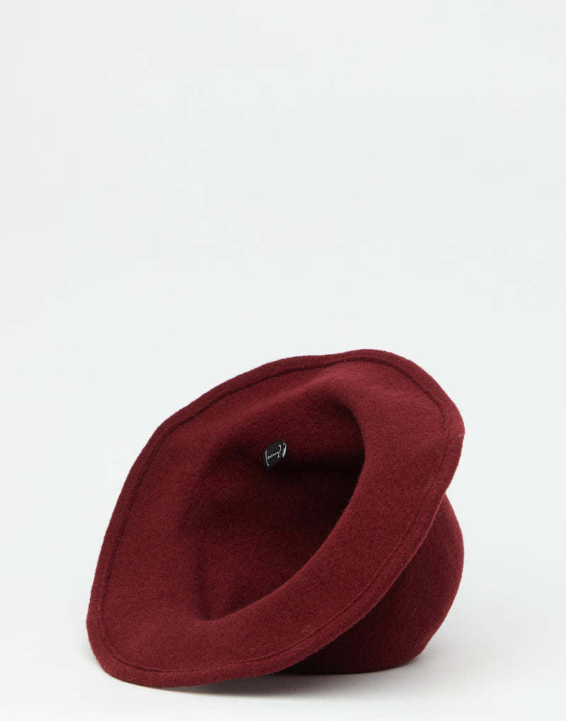 Burgundy Traveller + Felt Hat