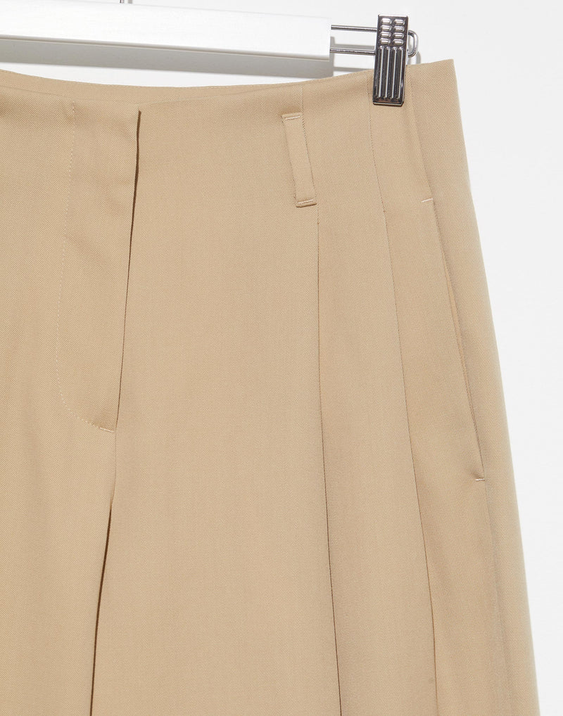 Sand Wool Gabardine Pants