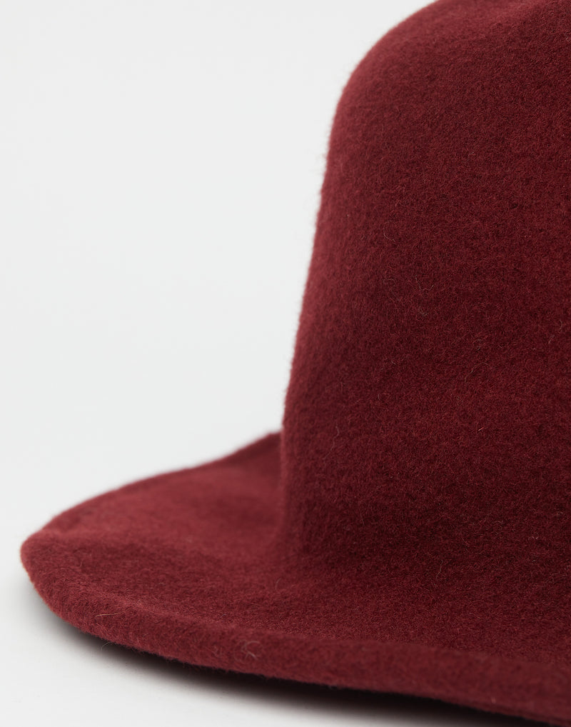 Burgundy Traveller + Felt Hat