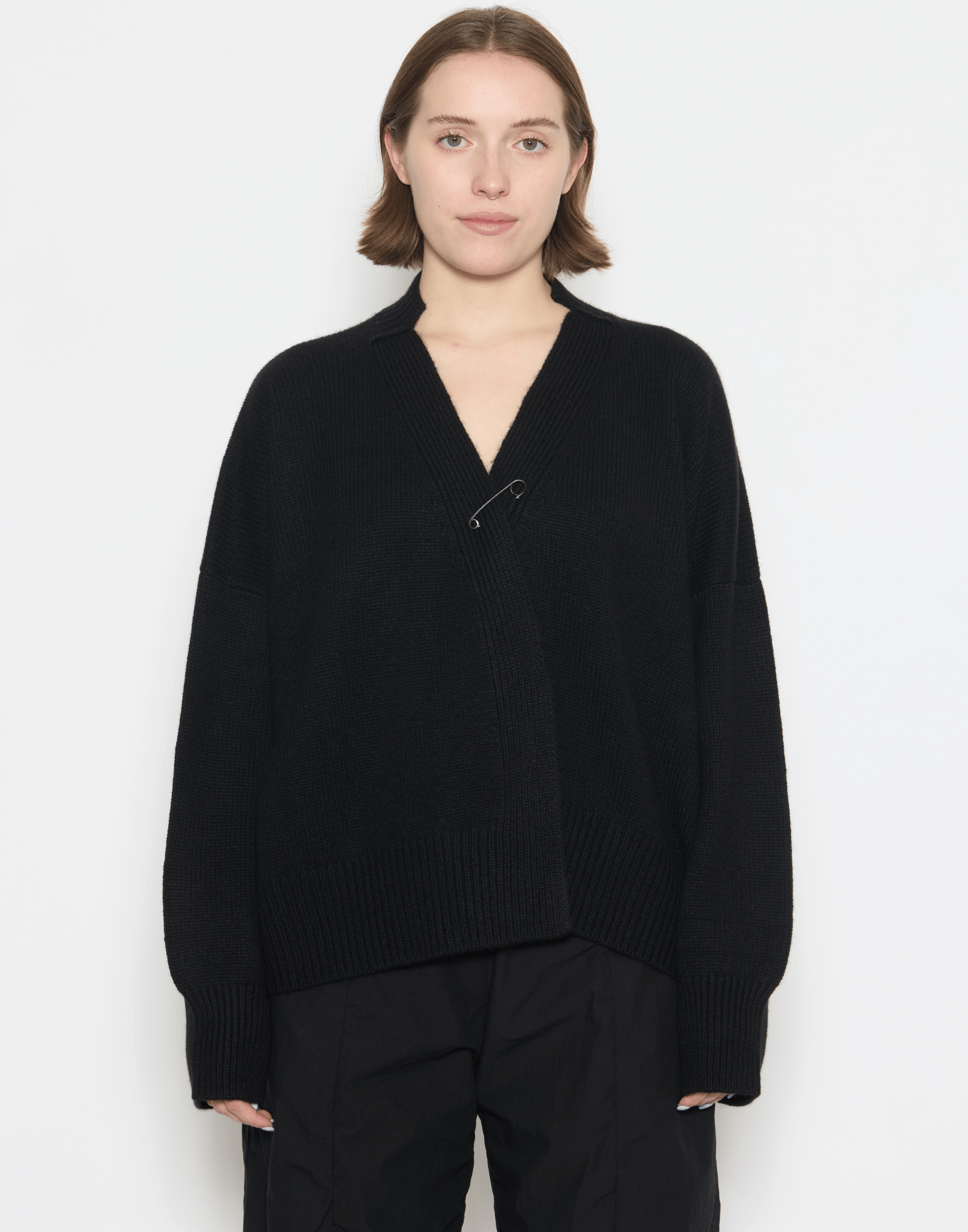 Black Cashmere Aire Chunky Cardigan
