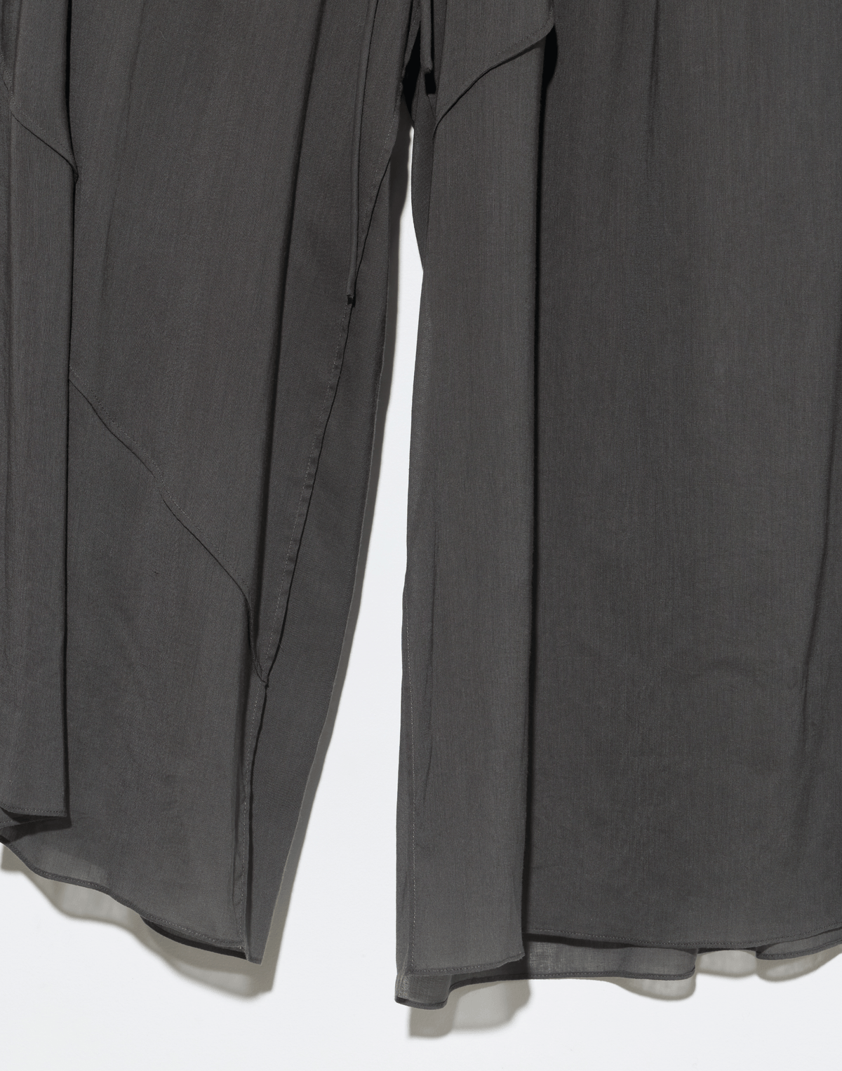 Gunmetal Pojagi Wide Leg Trousers