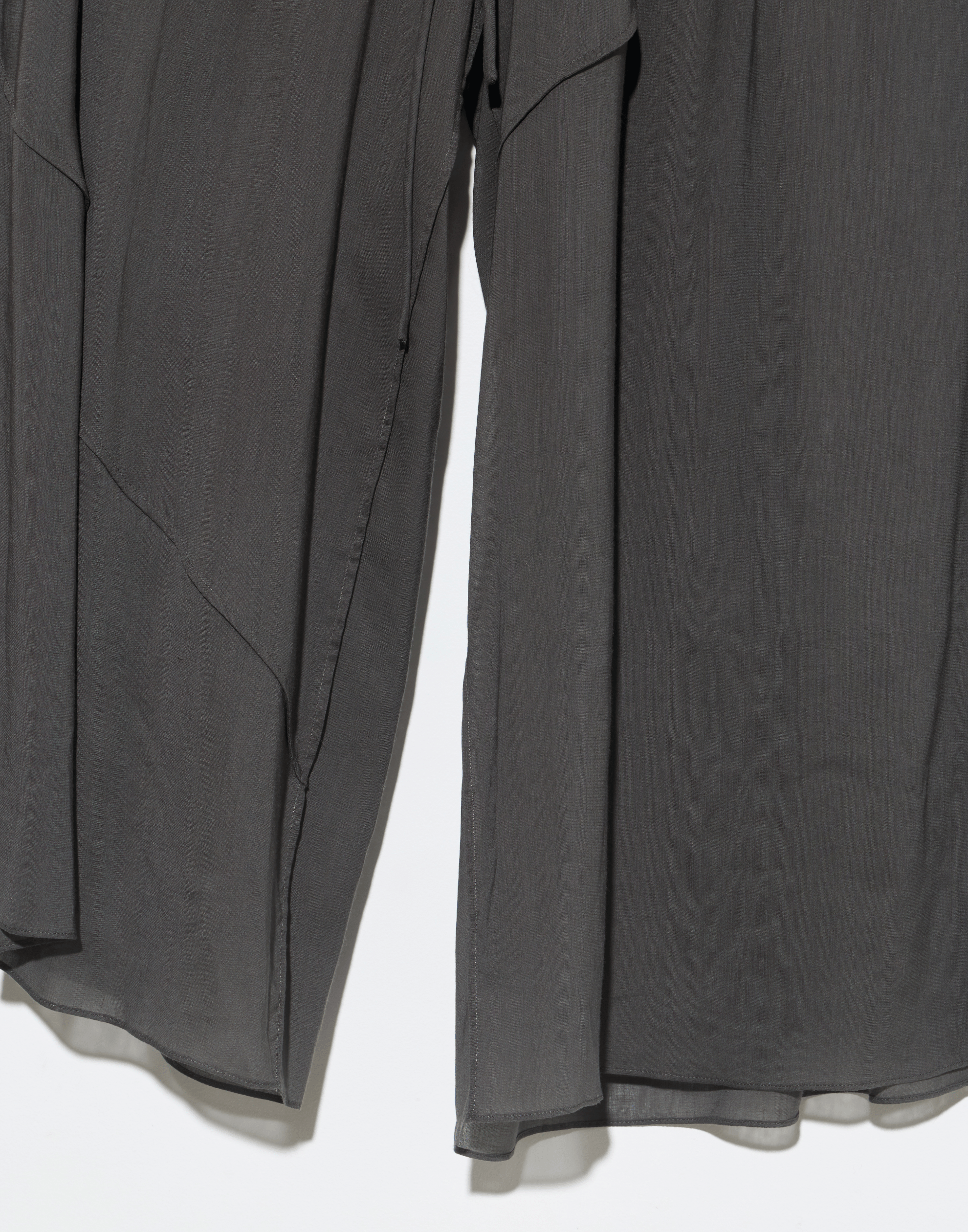 Gunmetal Pojagi Wide Leg Trousers