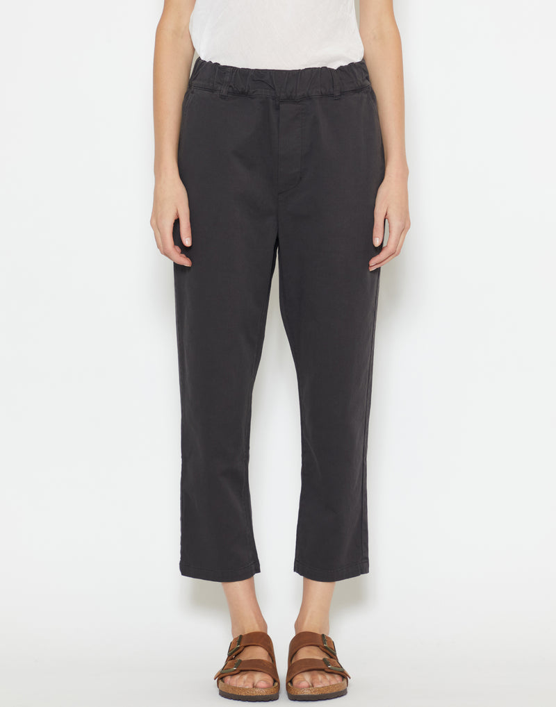 Soft Black Cotton Gabi Trousers