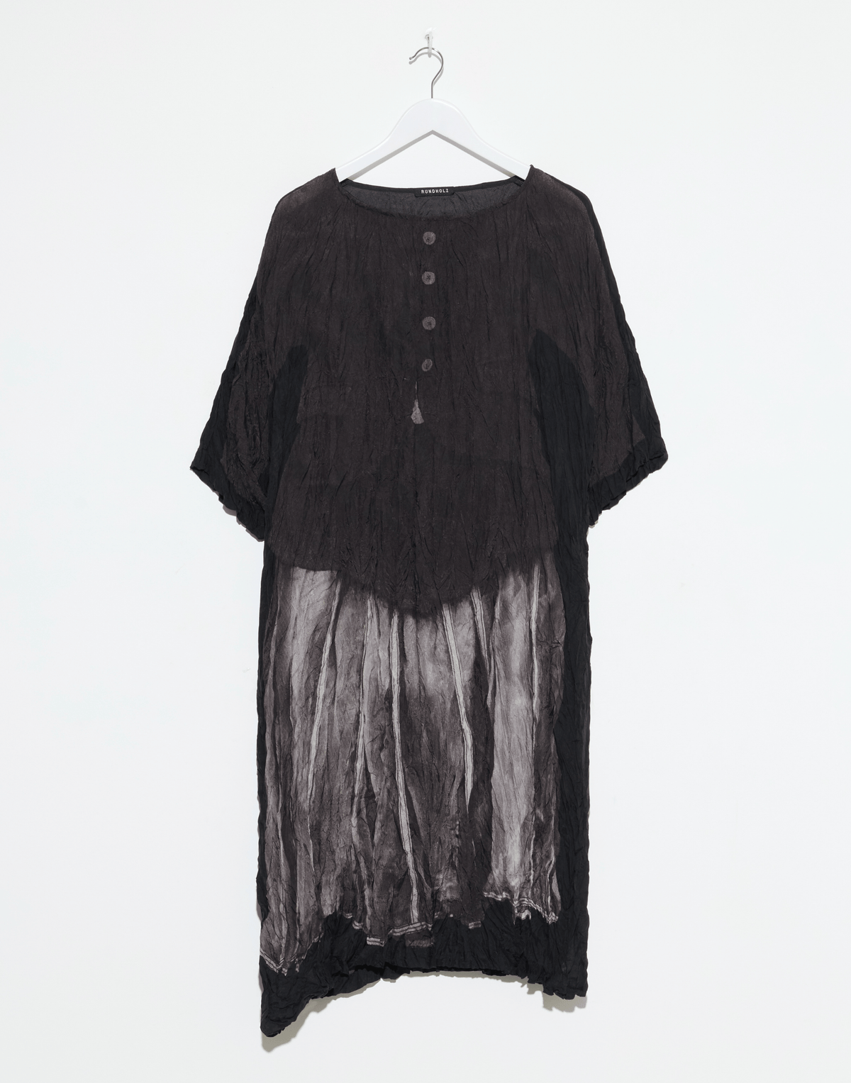 Black Panel Print Cupro Dress