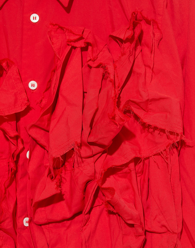 Red Appliqué Detailed Shirt