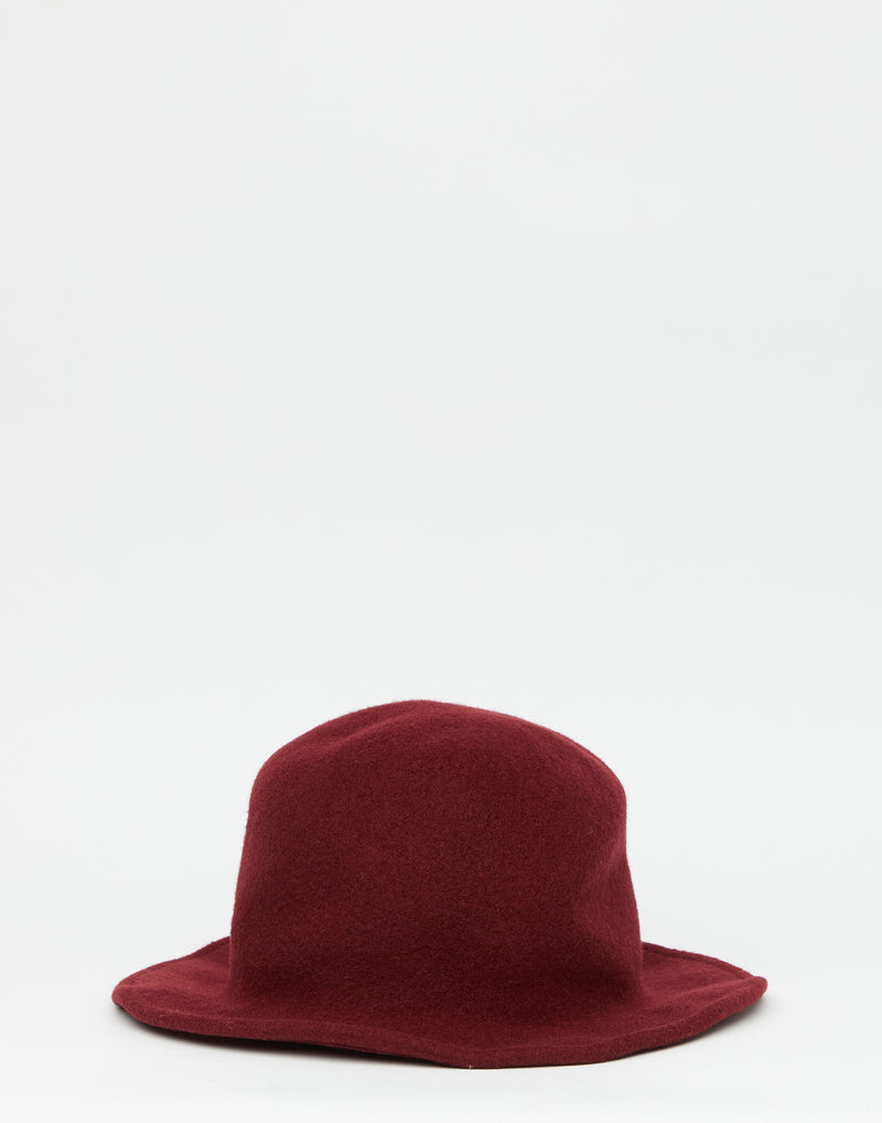 Burgundy Traveller + Felt Hat