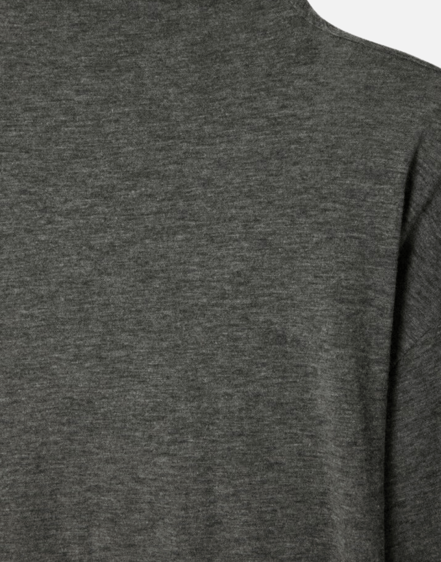 Charcoal Cotton Blend Jacksonville Long Sleeve Top