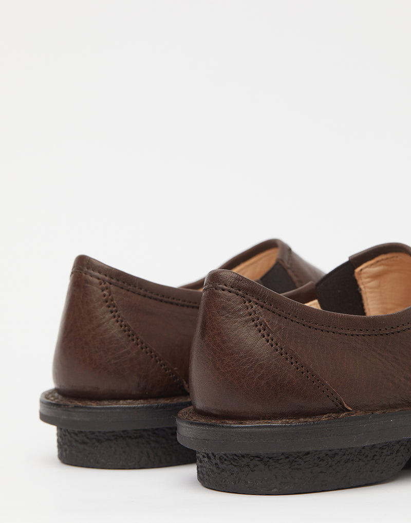 Espresso Brown Leather Yen Slip On Shoes