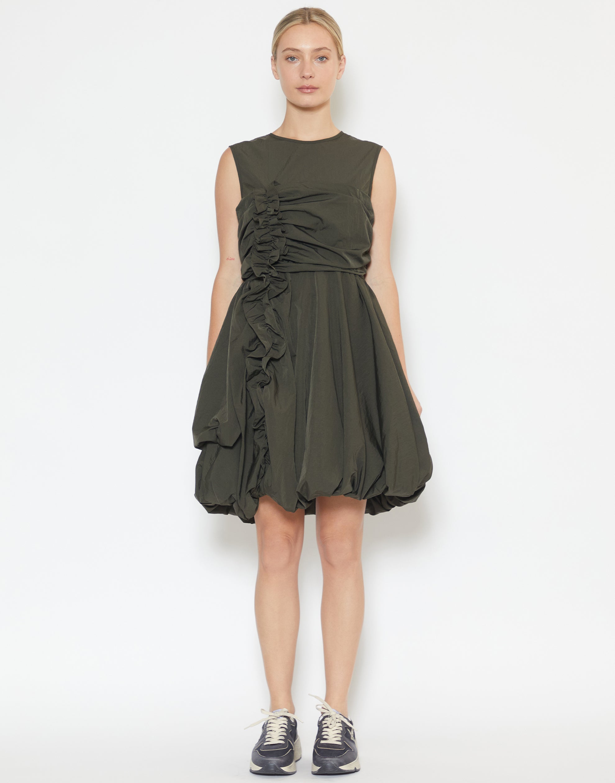 Grey Olive Recycled Taffeta Olivia Dress