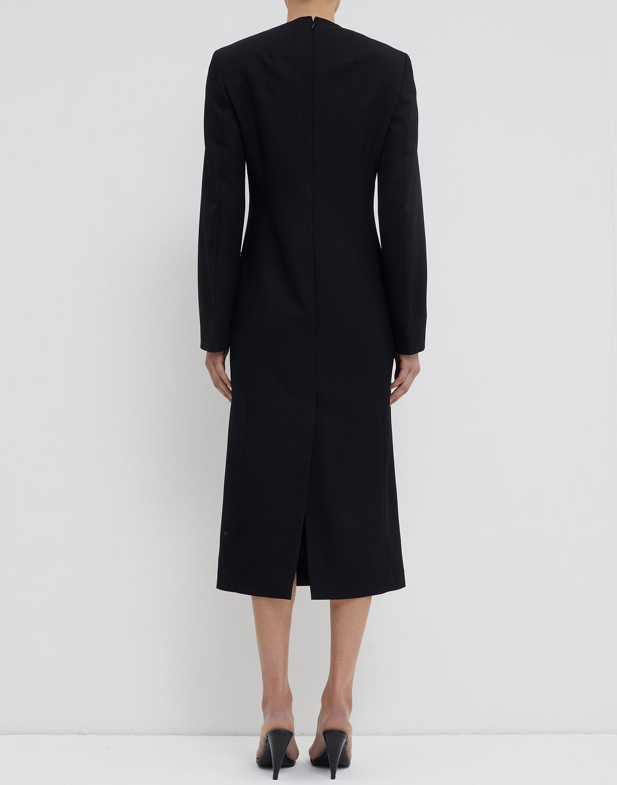Black Silk & Wool Dina Tailored Dress