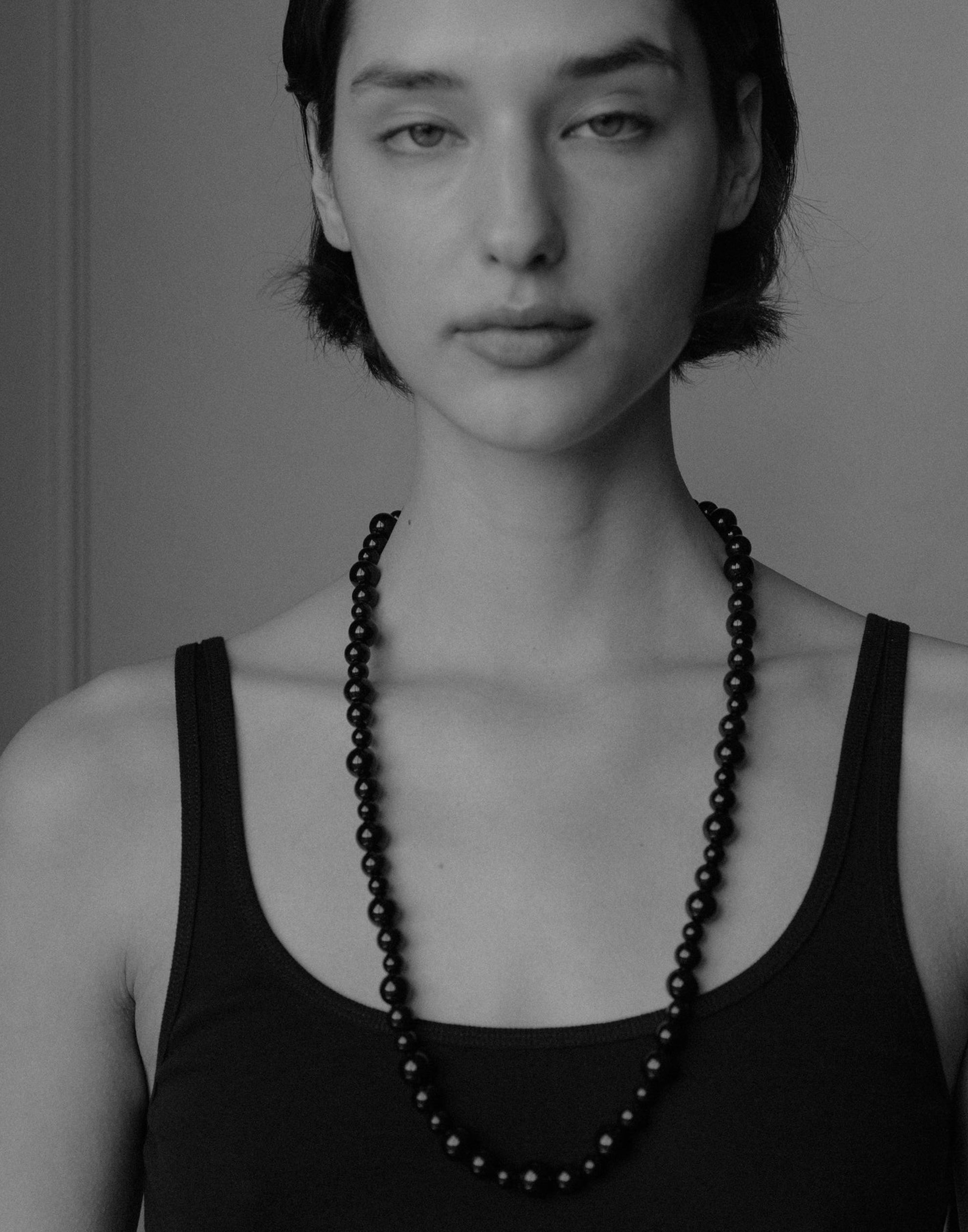 Onyx & Silver Felicity Necklace