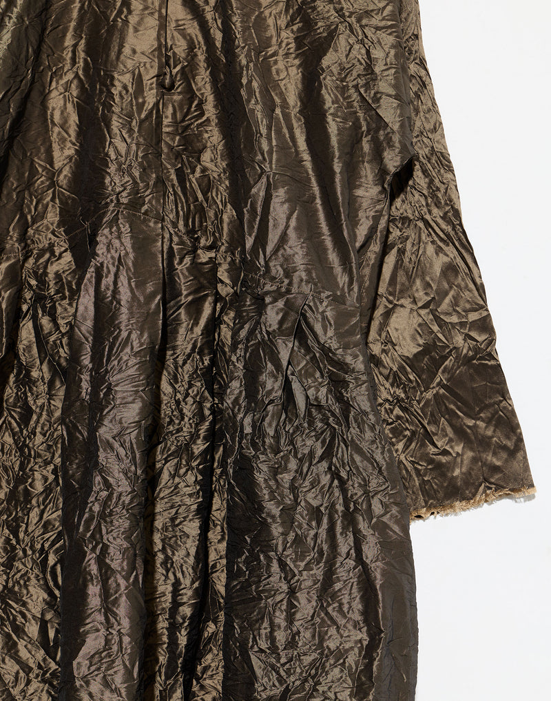Bronze Silk Operaio Bianco Lavato Dress