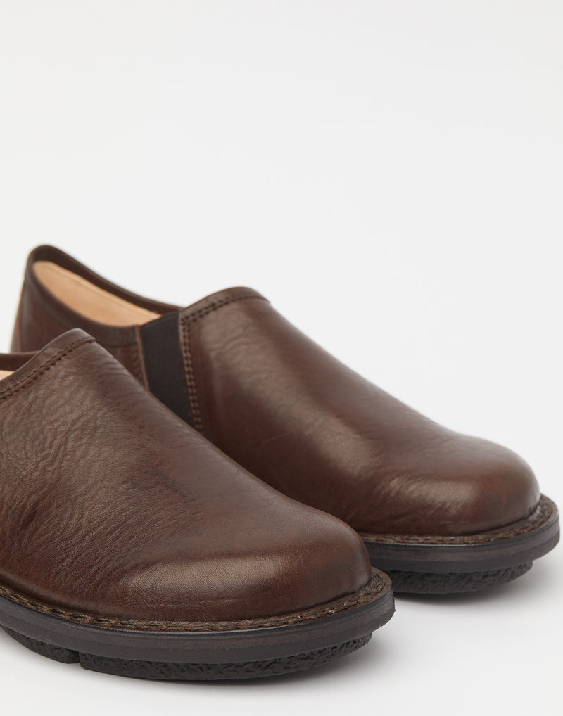 Espresso Brown Leather Yen Slip On Shoes