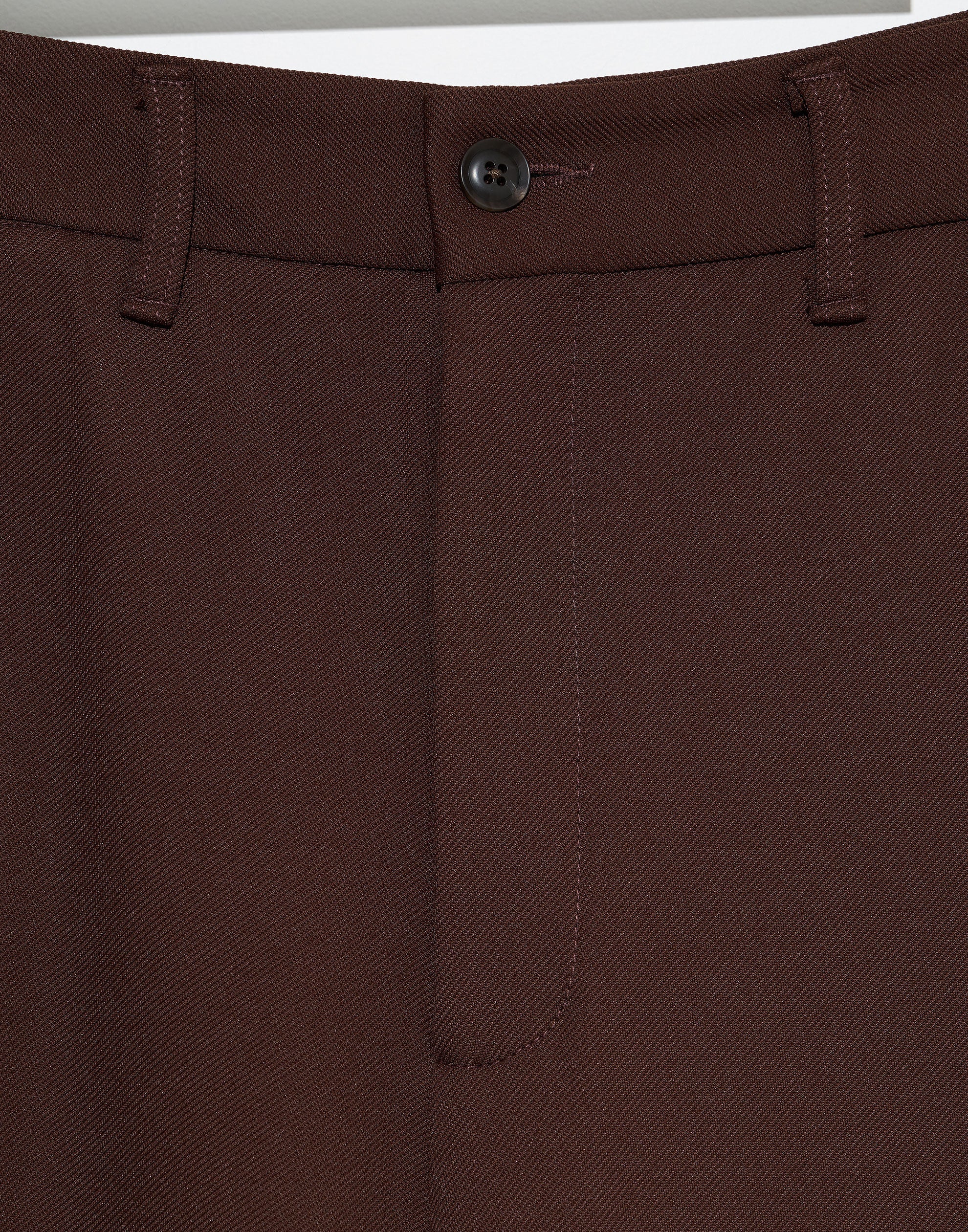 Carob Stretch Twill Tailored Pants