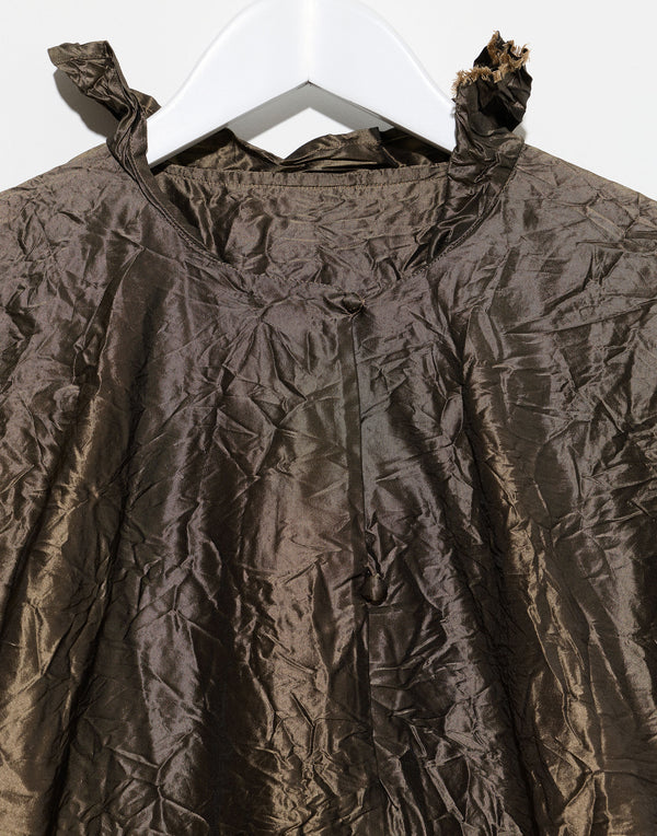 Bronze Silk Operaio Bianco Lavato Dress