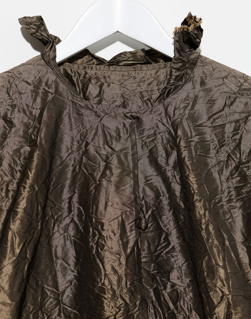 Bronze Silk Operaio Bianco Lavato Dress