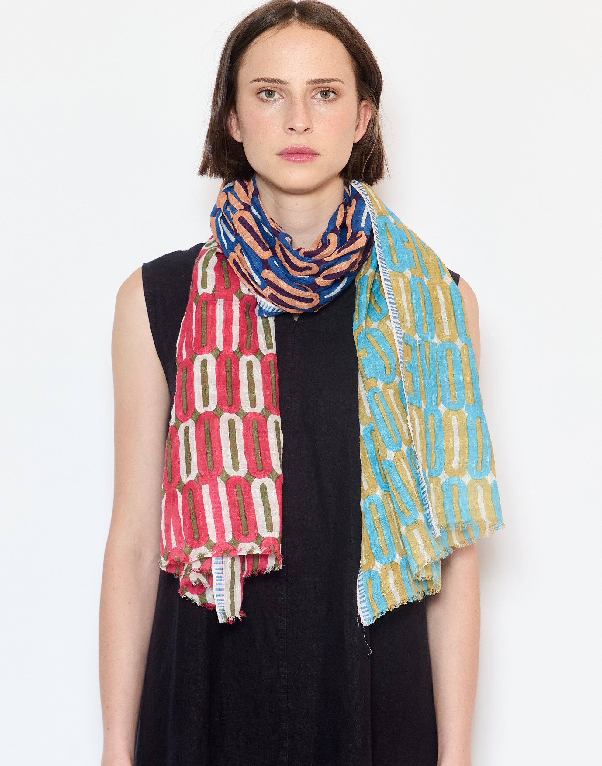 Multicolour Linen & Cotton Scarf