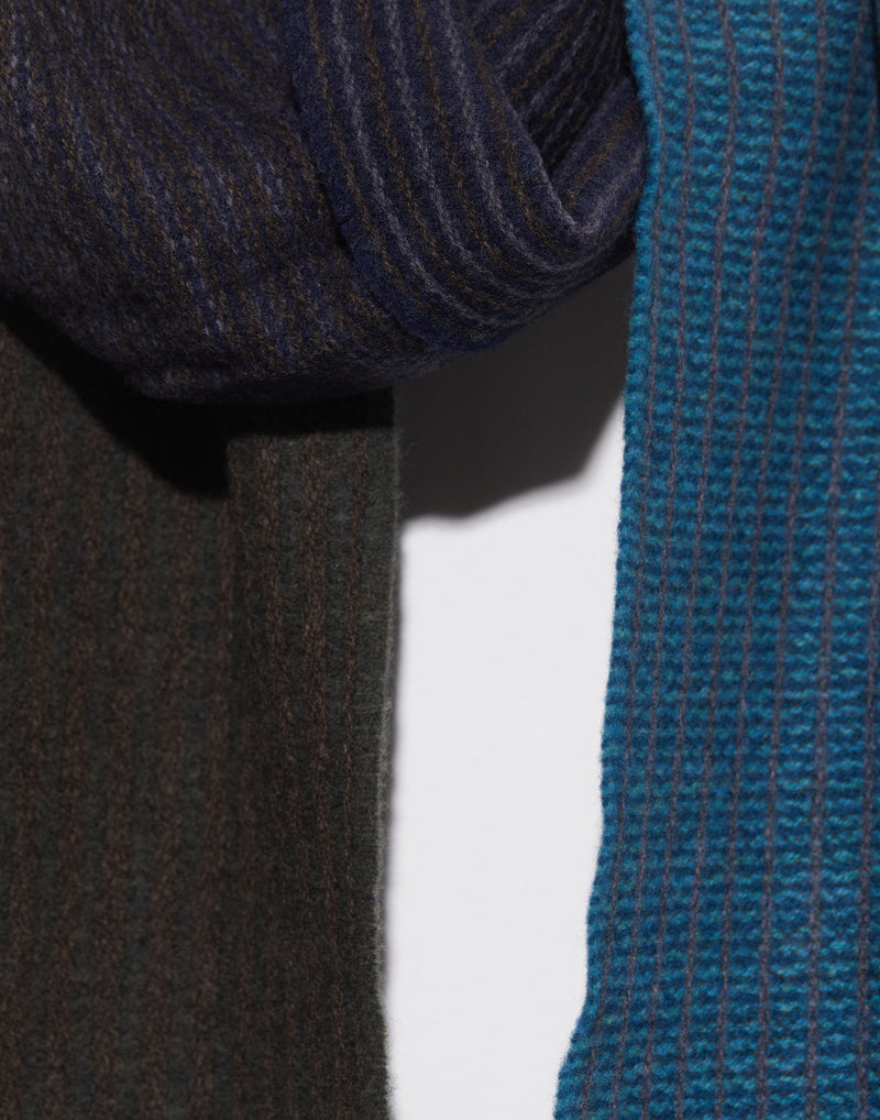 Blue & Brown Wool Chatham Scarf