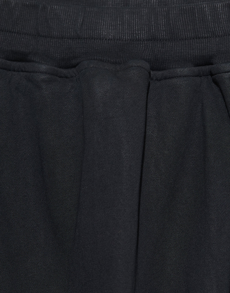 Black Cotton Relaxed Pants