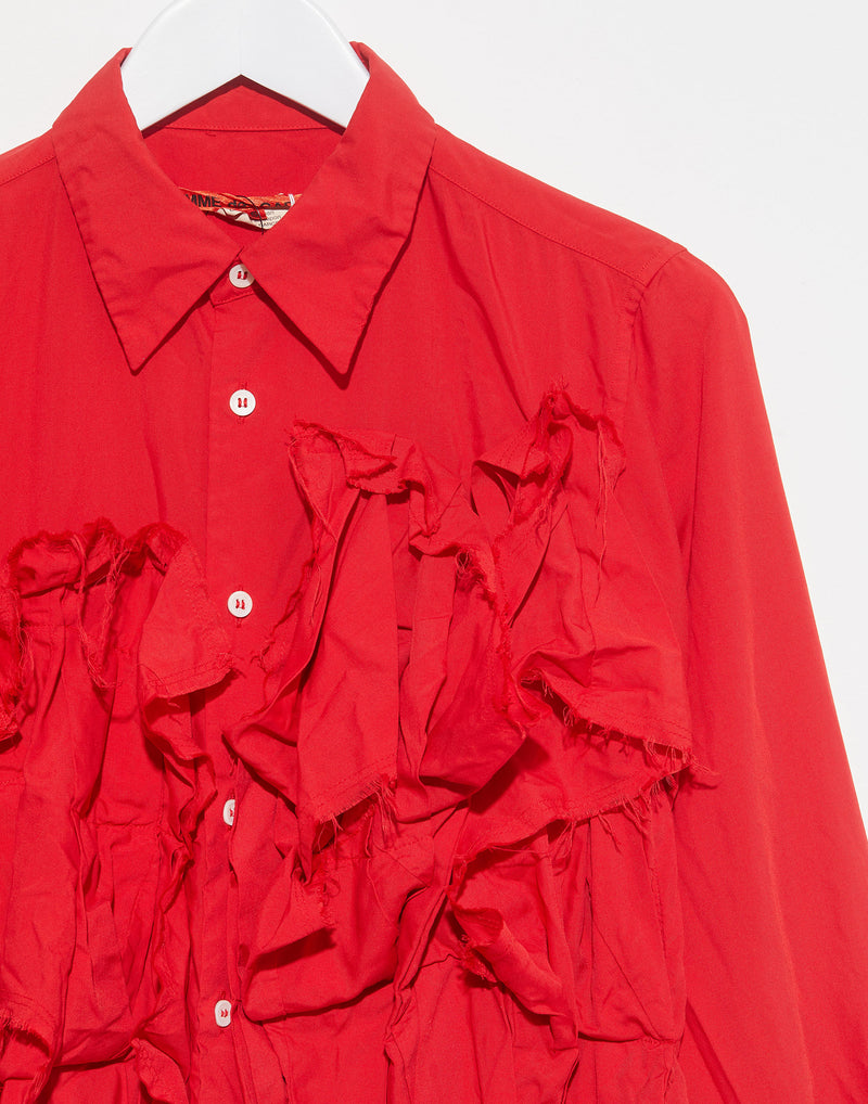 Red Appliqué Detailed Shirt