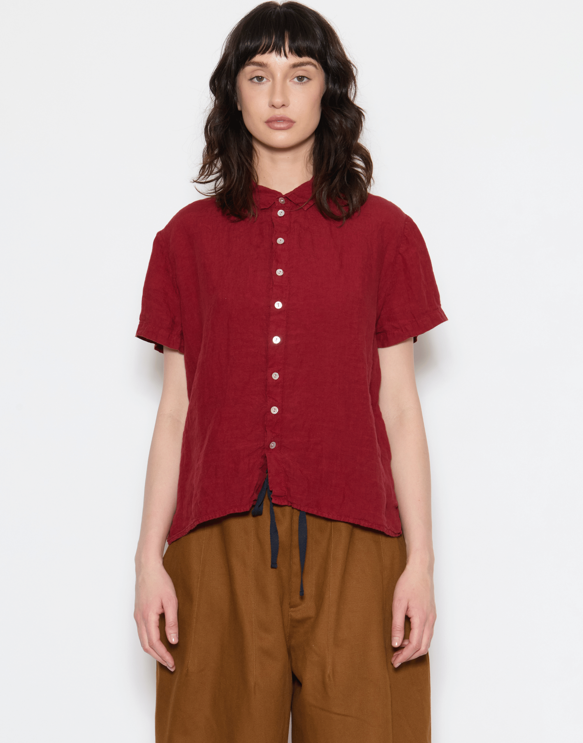 Merlot Linen Cliff Shirt