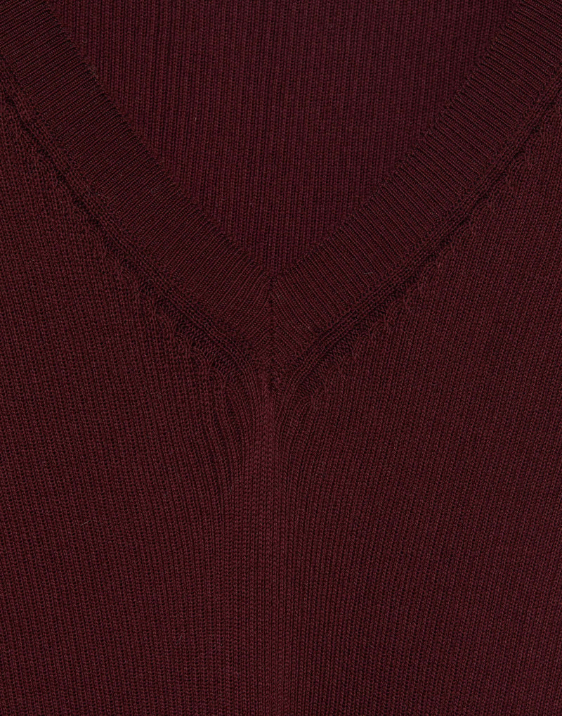Bordeaux Cotton Knit Coline Top