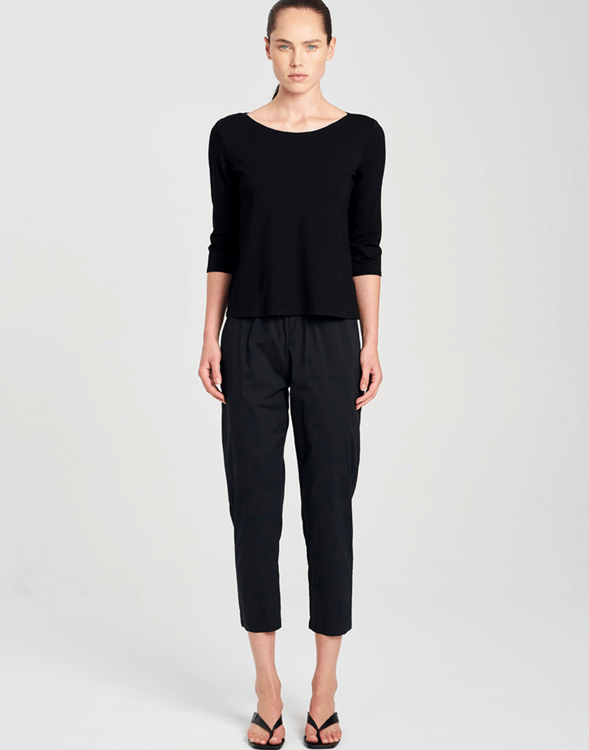 Black Cotton Blend Nomad Pants
