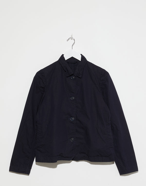 Navy Cotton & Linen Pwet Jacket