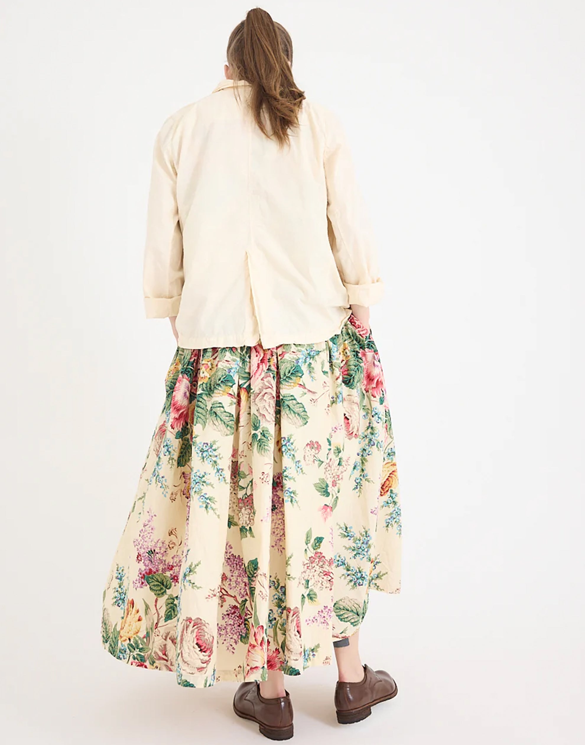 Floral Print Cotton Poplin Ulla Skirt