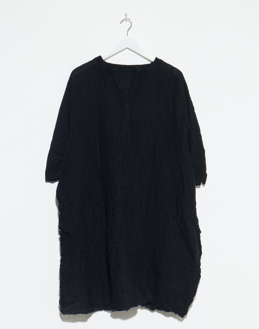 Navy & Black Wool Venti Lavato Dress