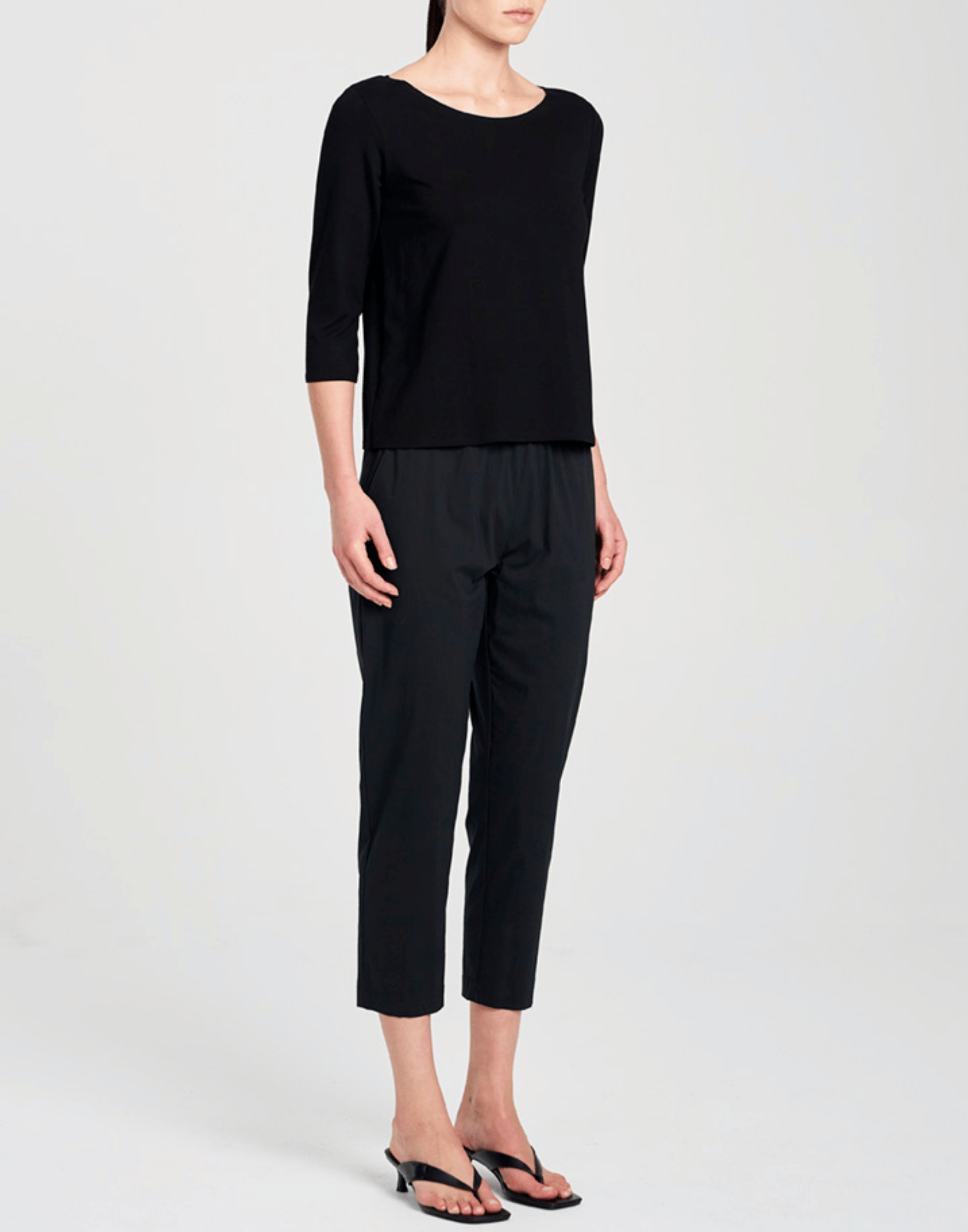 Black Cotton Blend Nomad Pants
