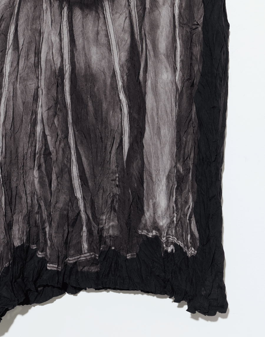 Black Panel Print Cupro Dress